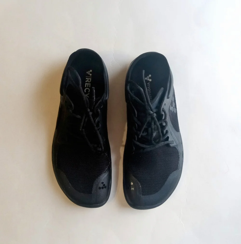 Vivobarefoot Primus Lite Trainer Running Shoe Unisex Vegan Black Leather